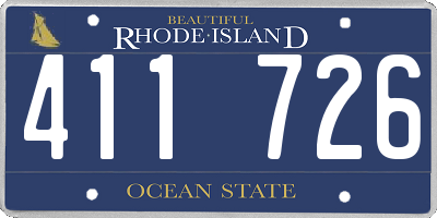 RI license plate 411726