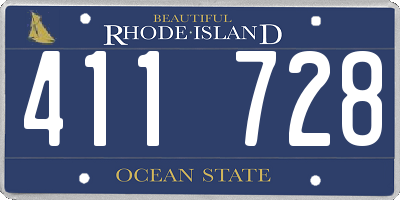 RI license plate 411728