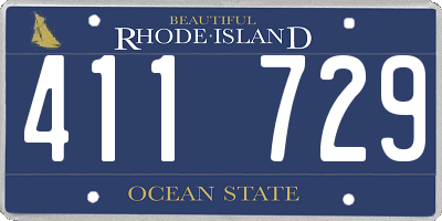 RI license plate 411729