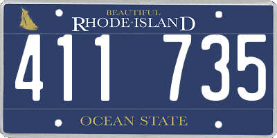 RI license plate 411735