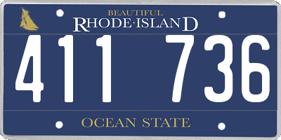 RI license plate 411736