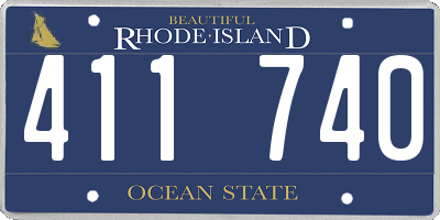 RI license plate 411740