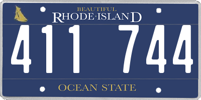 RI license plate 411744