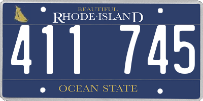 RI license plate 411745