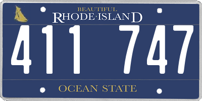 RI license plate 411747