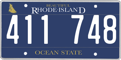 RI license plate 411748