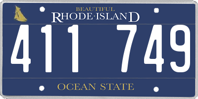 RI license plate 411749