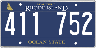 RI license plate 411752