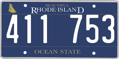 RI license plate 411753