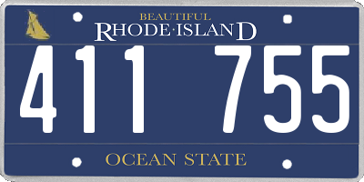RI license plate 411755