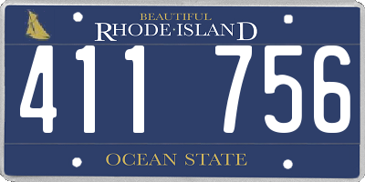 RI license plate 411756
