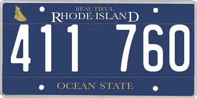RI license plate 411760