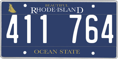 RI license plate 411764
