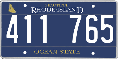 RI license plate 411765