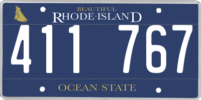 RI license plate 411767