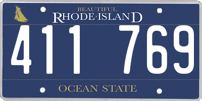RI license plate 411769