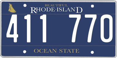 RI license plate 411770