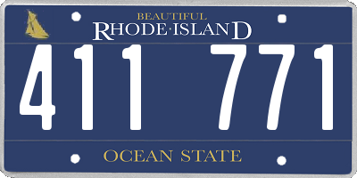RI license plate 411771