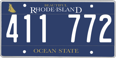 RI license plate 411772