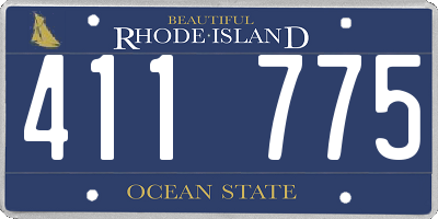 RI license plate 411775