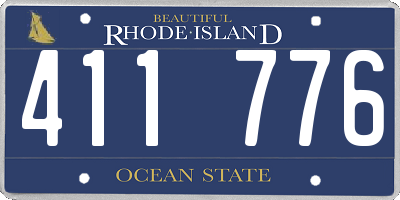 RI license plate 411776