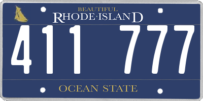 RI license plate 411777