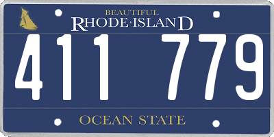 RI license plate 411779