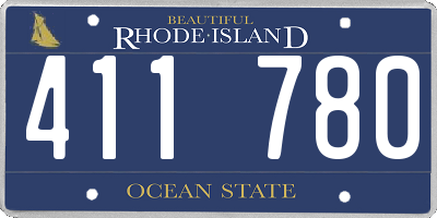 RI license plate 411780