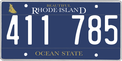 RI license plate 411785