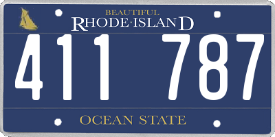 RI license plate 411787
