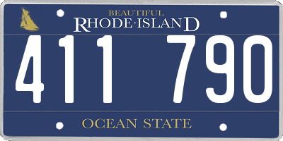 RI license plate 411790