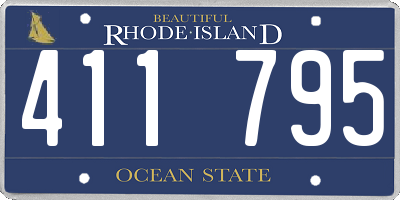 RI license plate 411795