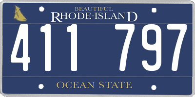 RI license plate 411797