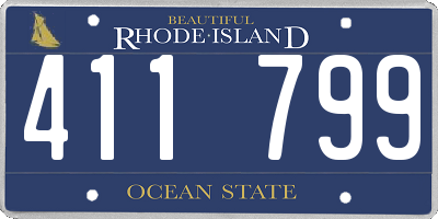 RI license plate 411799