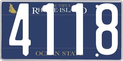 RI license plate 4118