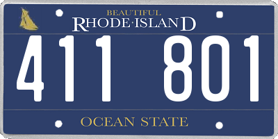 RI license plate 411801