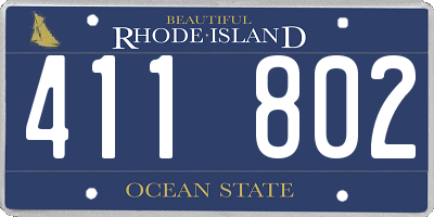 RI license plate 411802