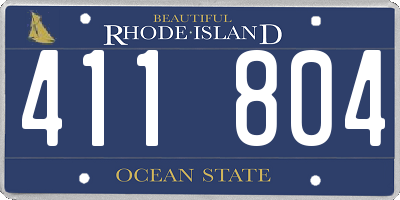 RI license plate 411804