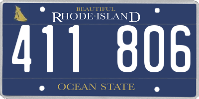 RI license plate 411806