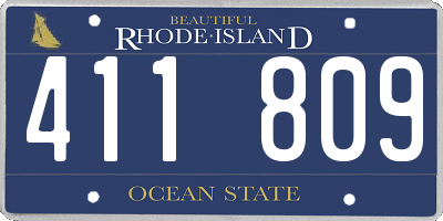 RI license plate 411809