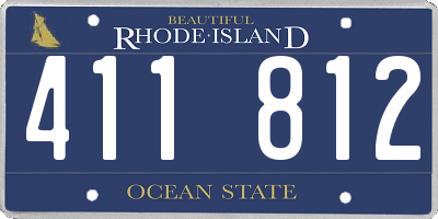 RI license plate 411812