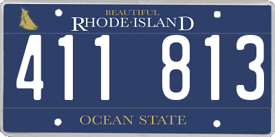 RI license plate 411813