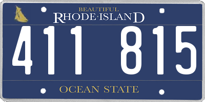 RI license plate 411815
