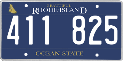 RI license plate 411825