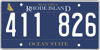 RI license plate 411826
