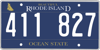 RI license plate 411827