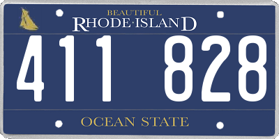 RI license plate 411828