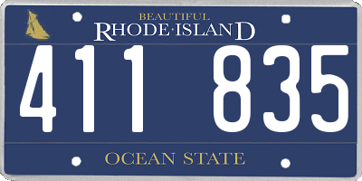 RI license plate 411835