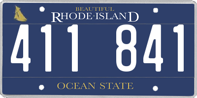 RI license plate 411841