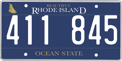 RI license plate 411845